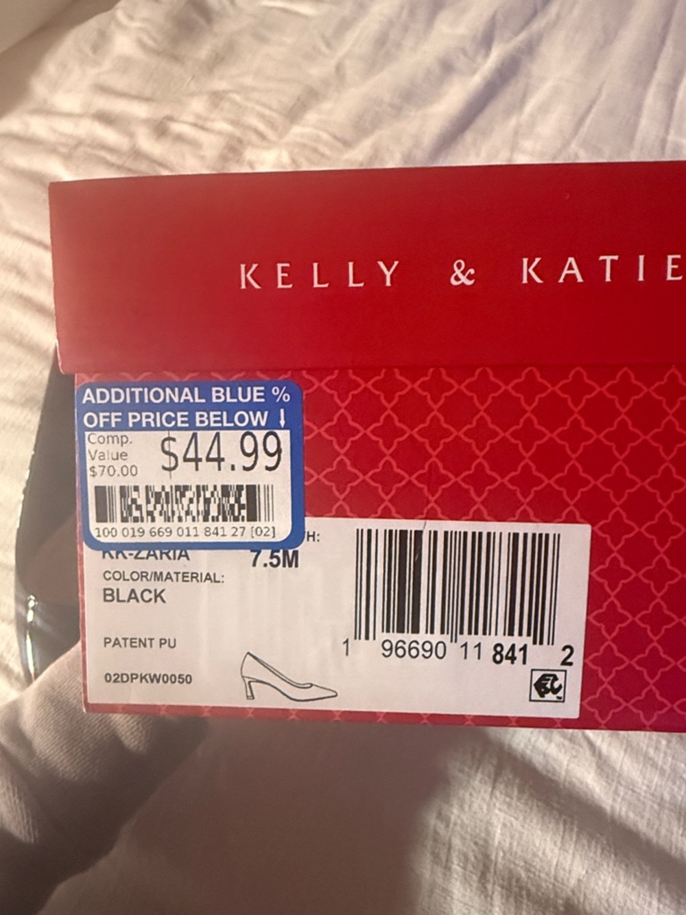 Brand New-Kelly & Katie Black Patent Pointed Kitten Heels-Size 7.5 - Picture 4 of 5